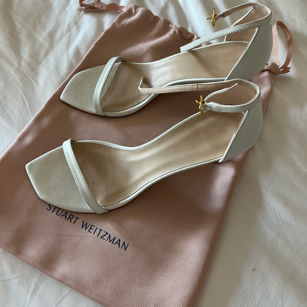 Stuart Weitzman open toed heels.